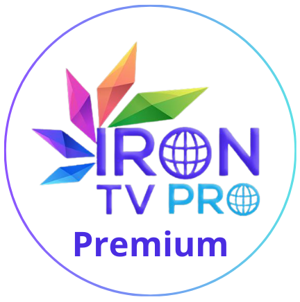 Logo officiel Iron TV Pro Premium, abonnement milieu de gamme offrant une qualité HD et un support rapide à un prix compétitif.