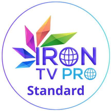 Logo officiel Iron TV Pro Standard, formule de base offrant une expérience de streaming stable et économique.